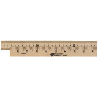 Meter & Inches Stick, Wood