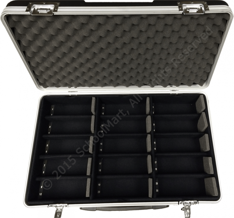 Hard Case Storage for 30 Graphing Calculators with Hard Lined
