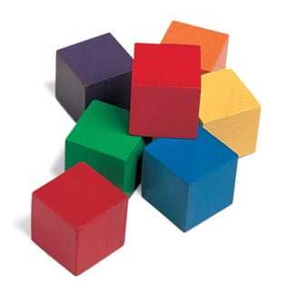 One-Inch Wooden Color Cubes