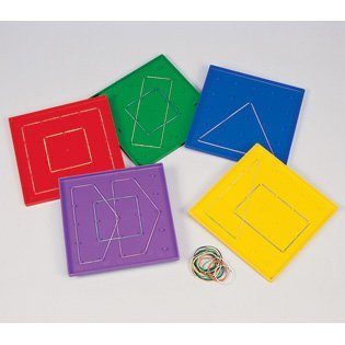 Geoboard pin board & Elastic Band Set Learning Resources  single & class pack 
