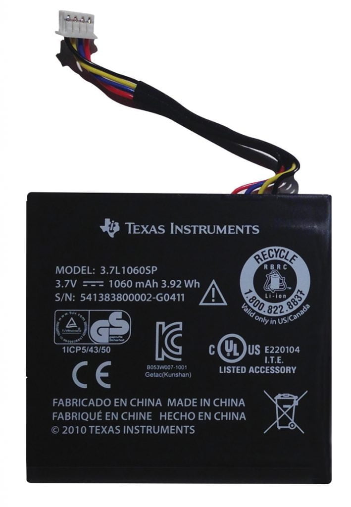 New Genuine Texas Instruments Rechargeable Battery with Wire CX CAS Ti-84 CSE 