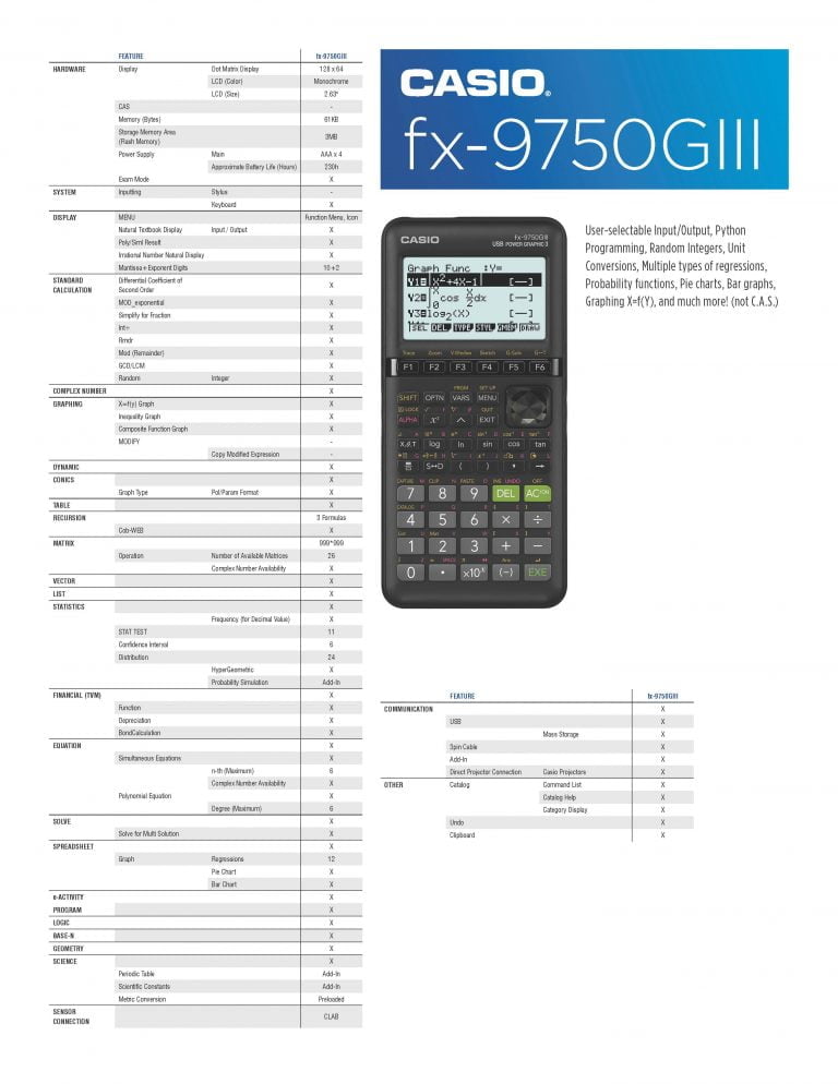 Casio FX-9860GII Graphic Calculator - View #12