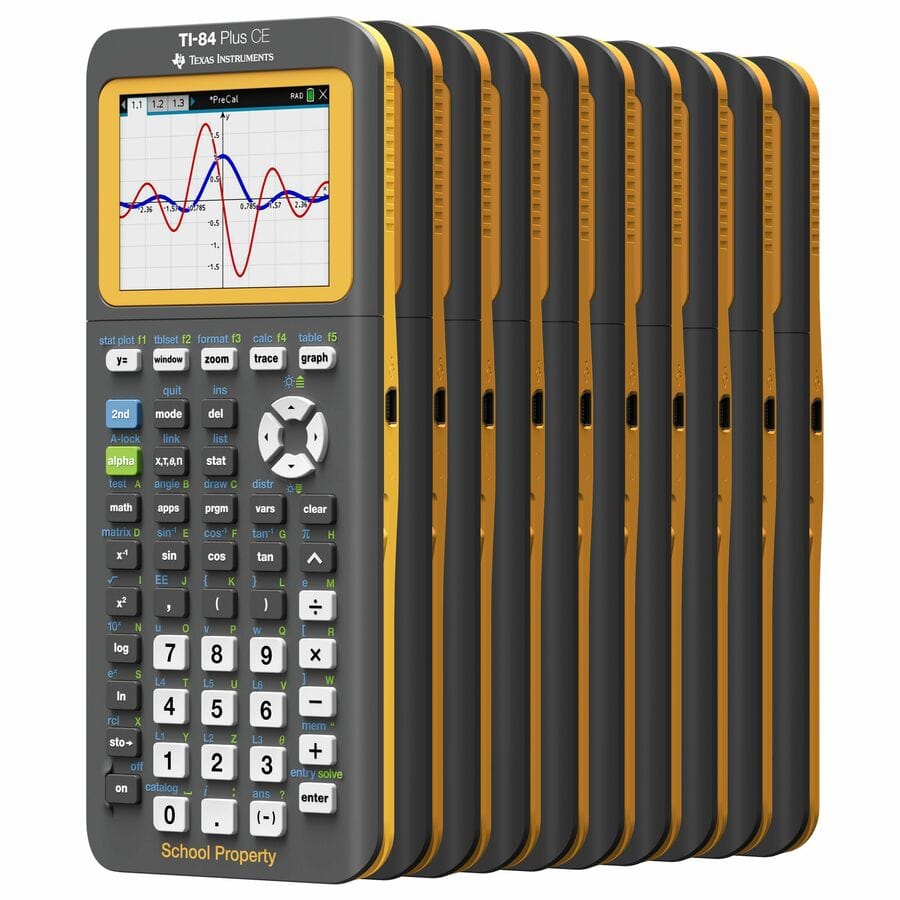 TI 84 Plus CE EZ Spot Graphing Calculator – 30 pack of calculators